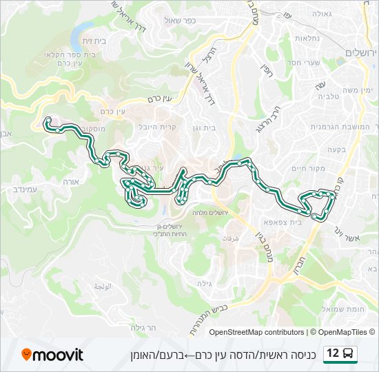 12 bus Line Map