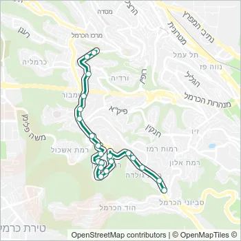 82א Bus Line Map