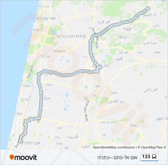 133 Bus Line Map