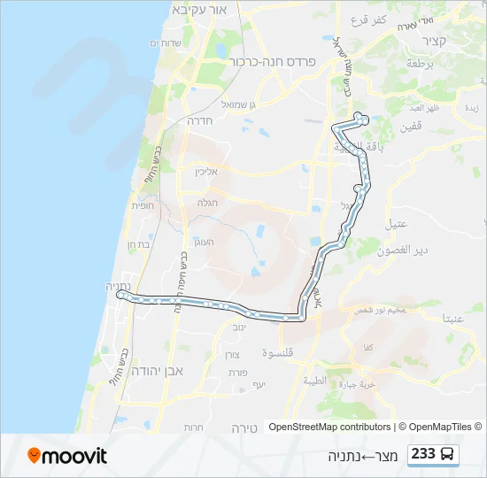 233 Bus Line Map