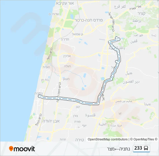 233 Bus Line Map