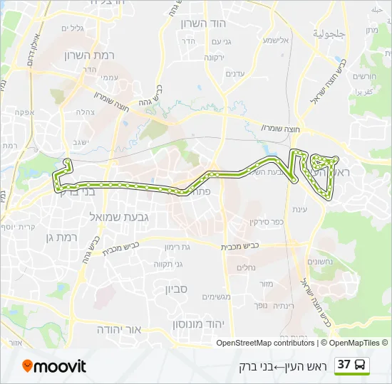 37 Bus Line Map