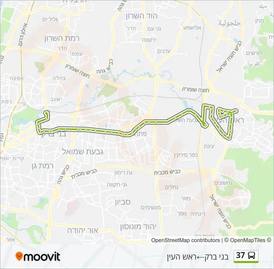 37 Bus Line Map