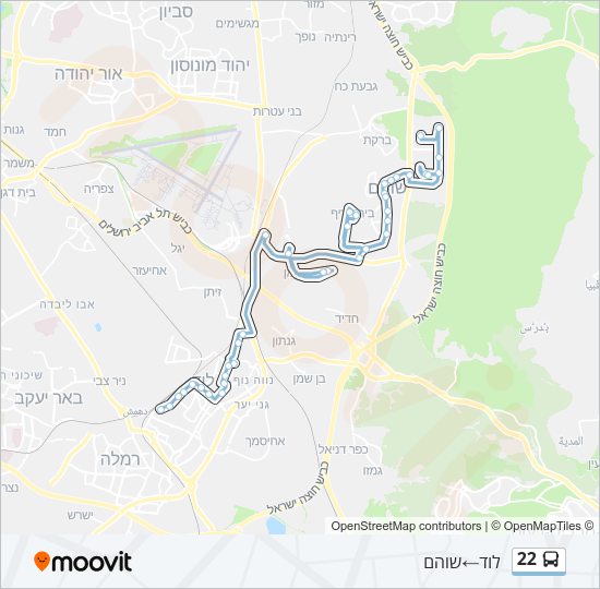 22 Bus Line Map