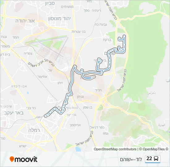 22 Bus Line Map