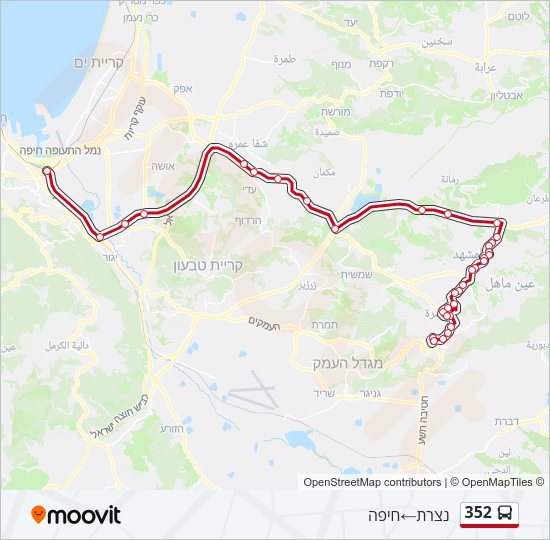 352 Bus Line Map