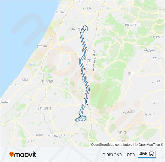 466 Bus Line Map