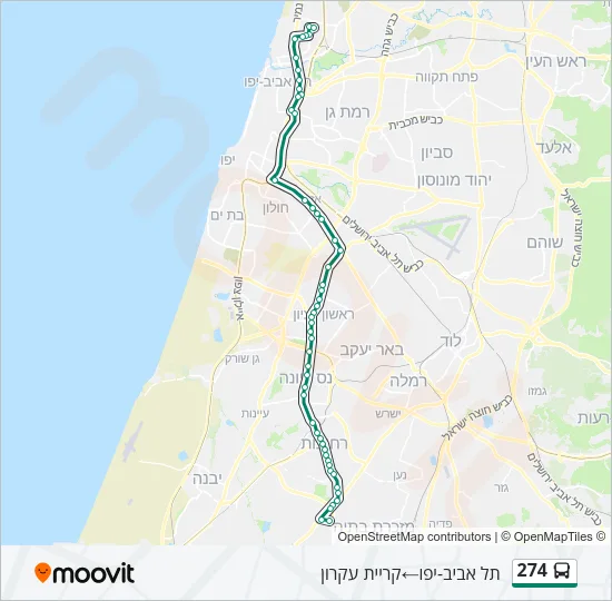 274 Bus Line Map