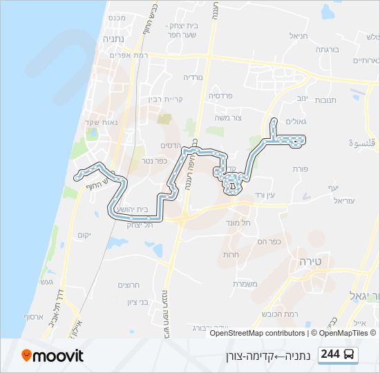 244 Bus Line Map
