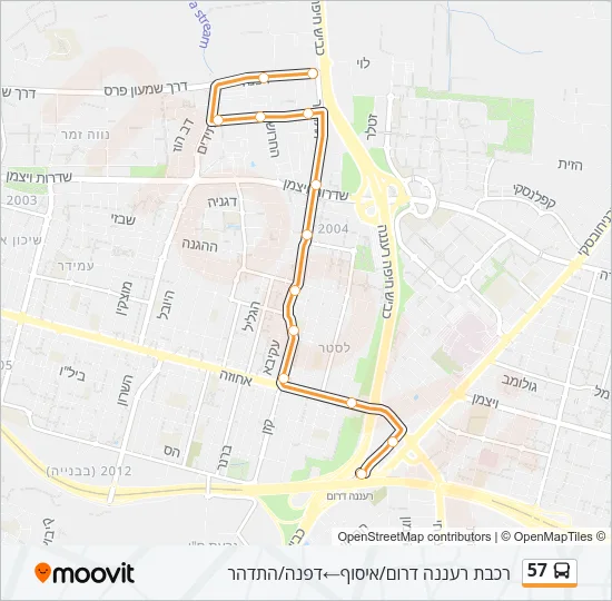 57 Bus Line Map