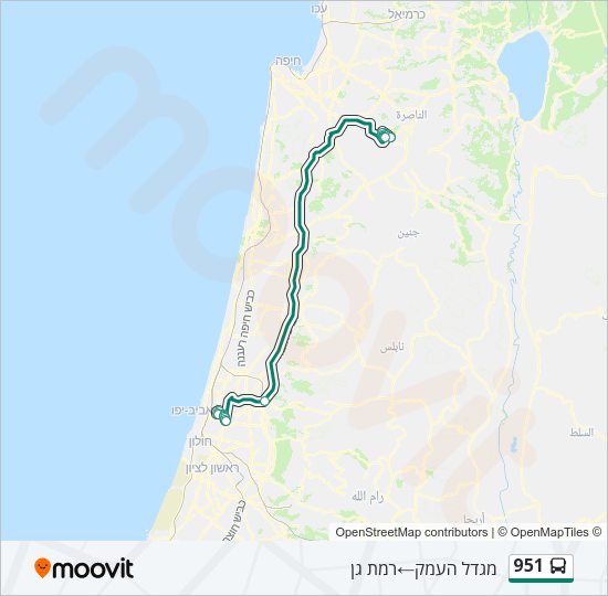 951 Bus Line Map