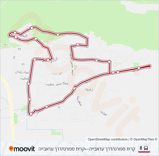 8 Bus Line Map