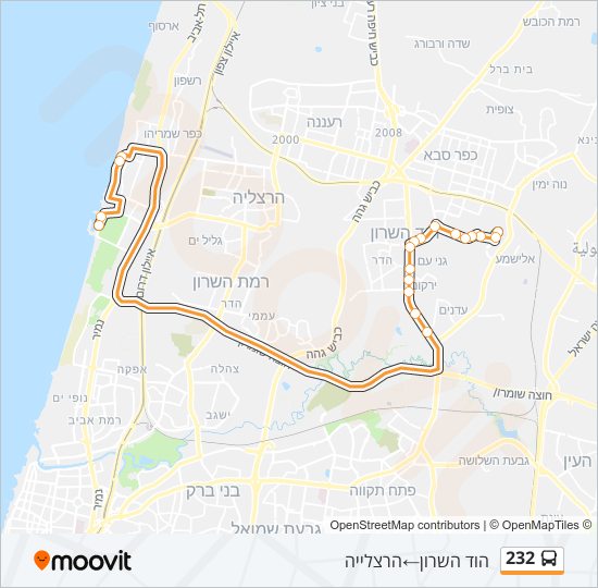 232 Bus Line Map