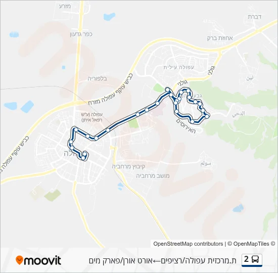 2 Bus Line Map