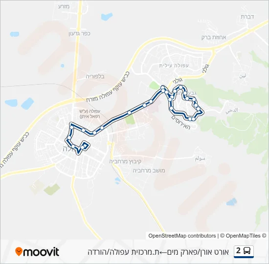 2 Bus Line Map