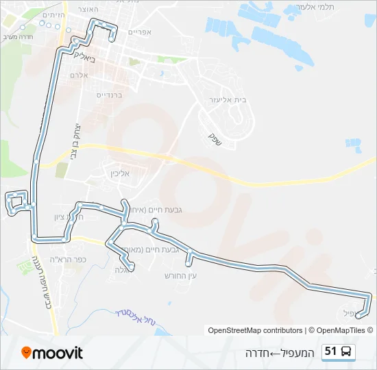 51 Bus Line Map