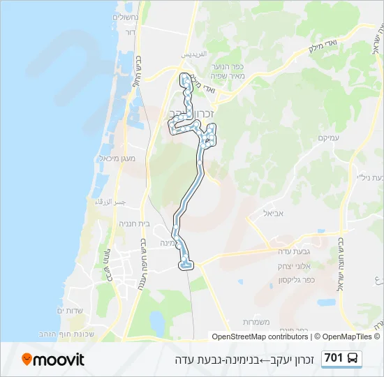 701 Bus Line Map