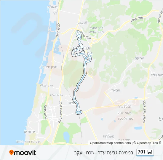 701 Bus Line Map