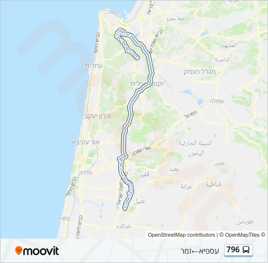 796 Bus Line Map