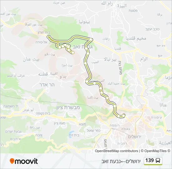 139 Bus Line Map