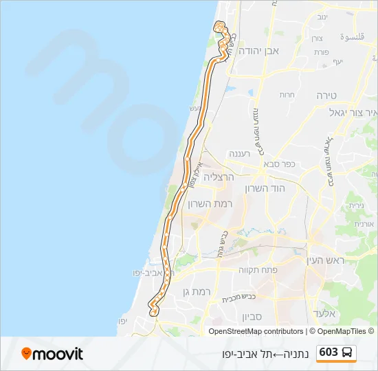 603 Bus Line Map