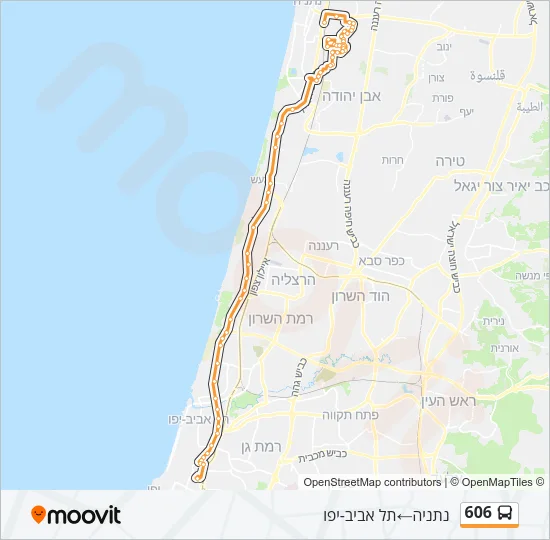 606 Bus Line Map
