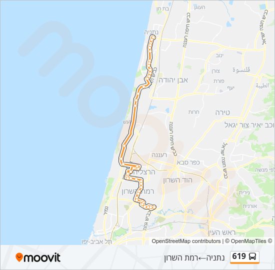 619 Bus Line Map