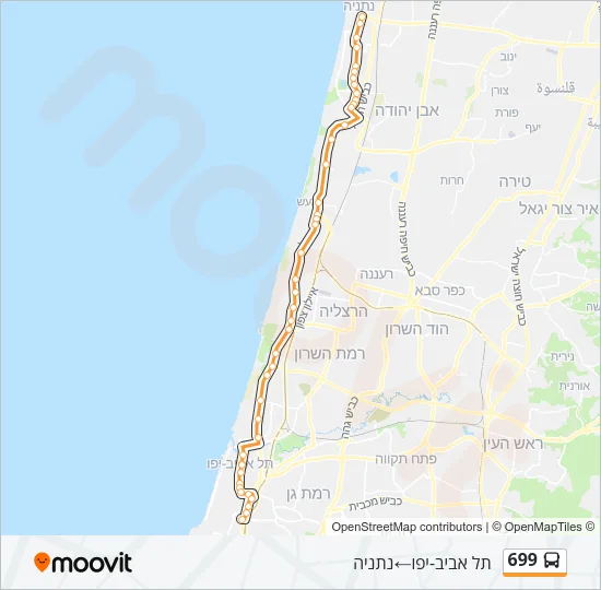 699 Bus Line Map
