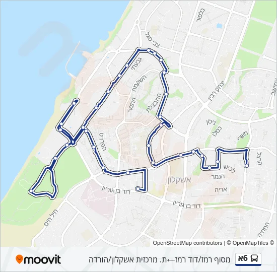 6א Bus Line Map