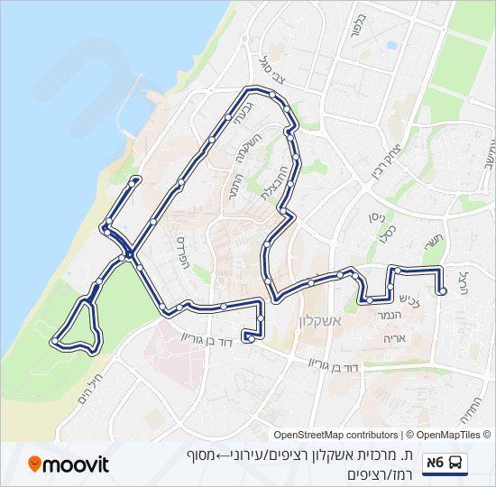 6א bus Line Map
