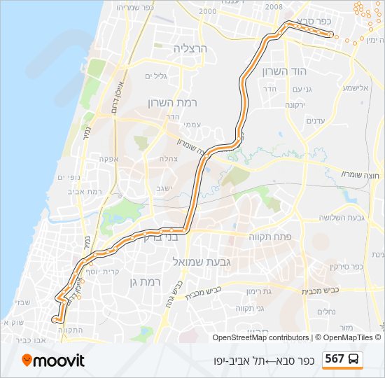 567 Bus Line Map