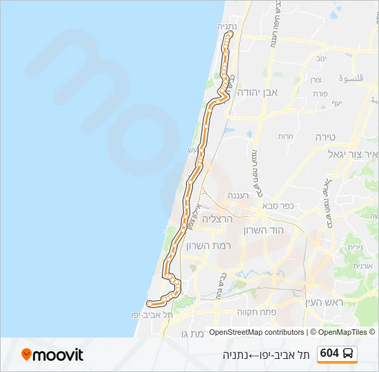604 Bus Line Map