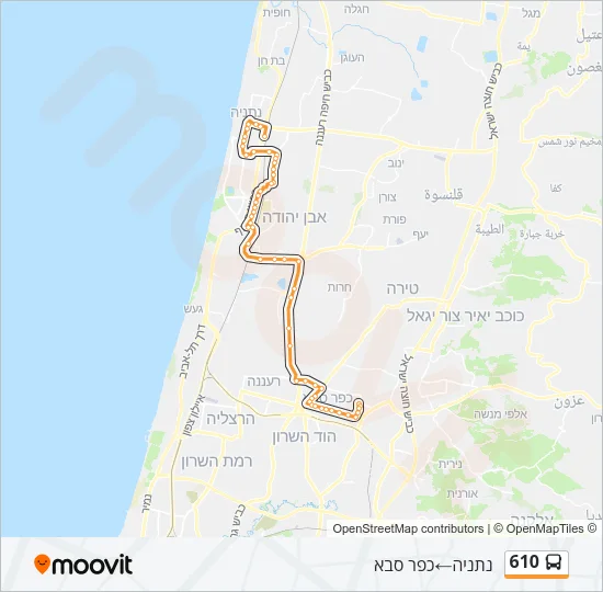 610 Bus Line Map