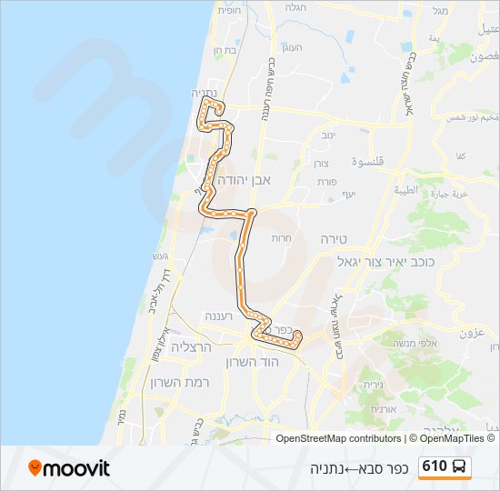 610 Bus Line Map
