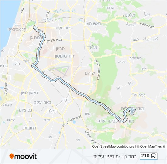 210 bus Line Map