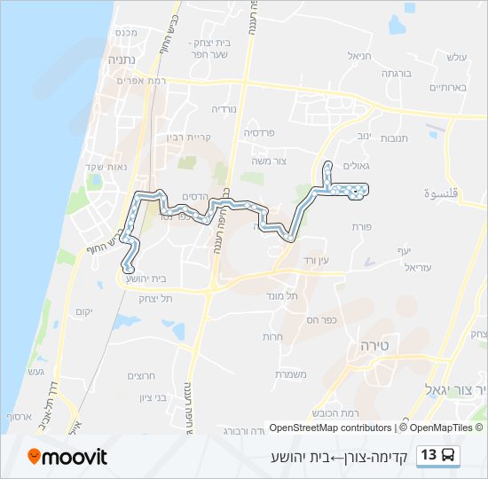 13 bus Line Map