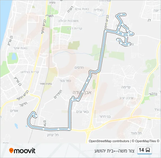 14 Bus Line Map
