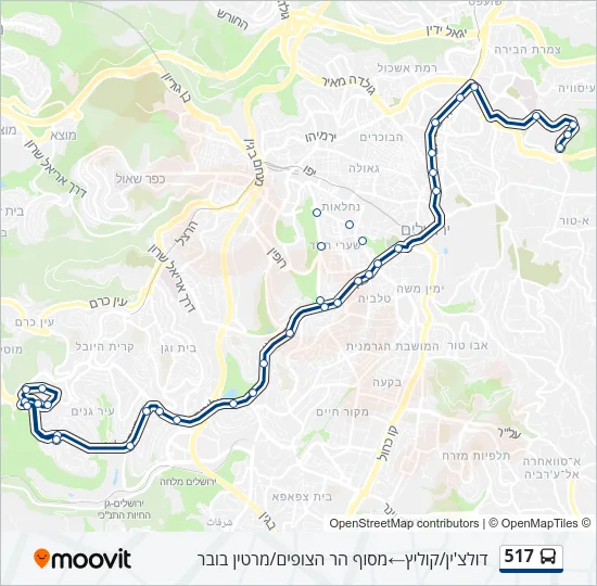 517 Bus Line Map