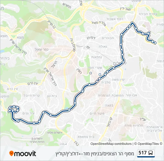 517 Bus Line Map