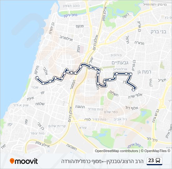 23 Bus Line Map