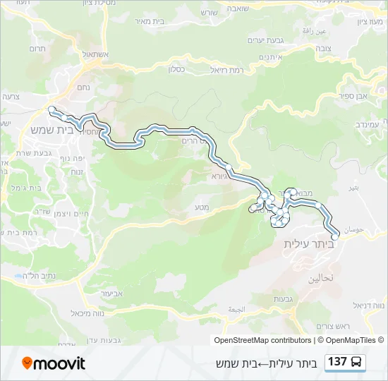 137 Bus Line Map