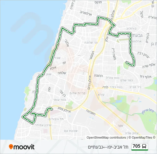 705 Bus Line Map