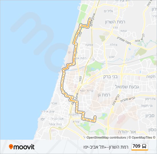 709 Bus Line Map