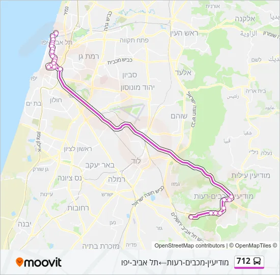 712 Bus Line Map