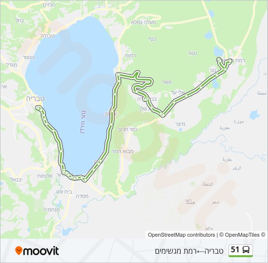 51 Bus Line Map