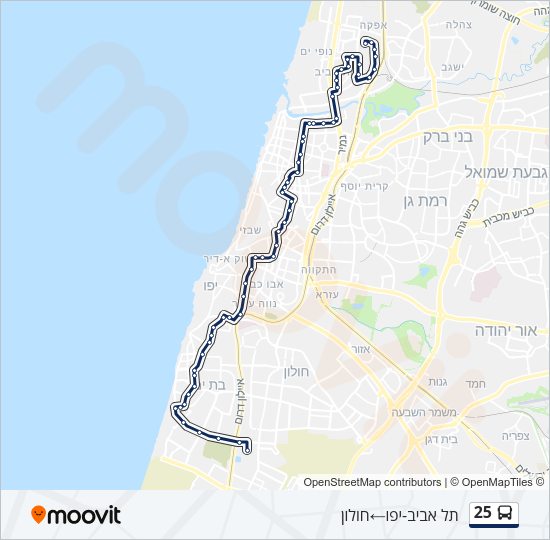 25 Bus Line Map