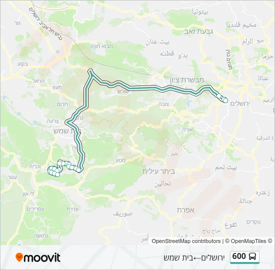 600 Bus Line Map
