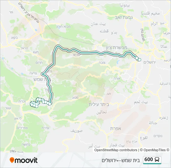 600 Bus Line Map