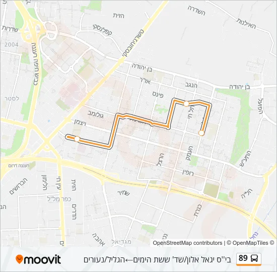 89 Bus Line Map