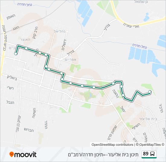 89 Bus Line Map